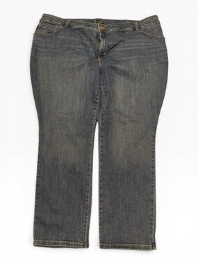 Lee Plus Women’s Relaxed Fit Straight Leg High Rise Blue Jeans - size 28W